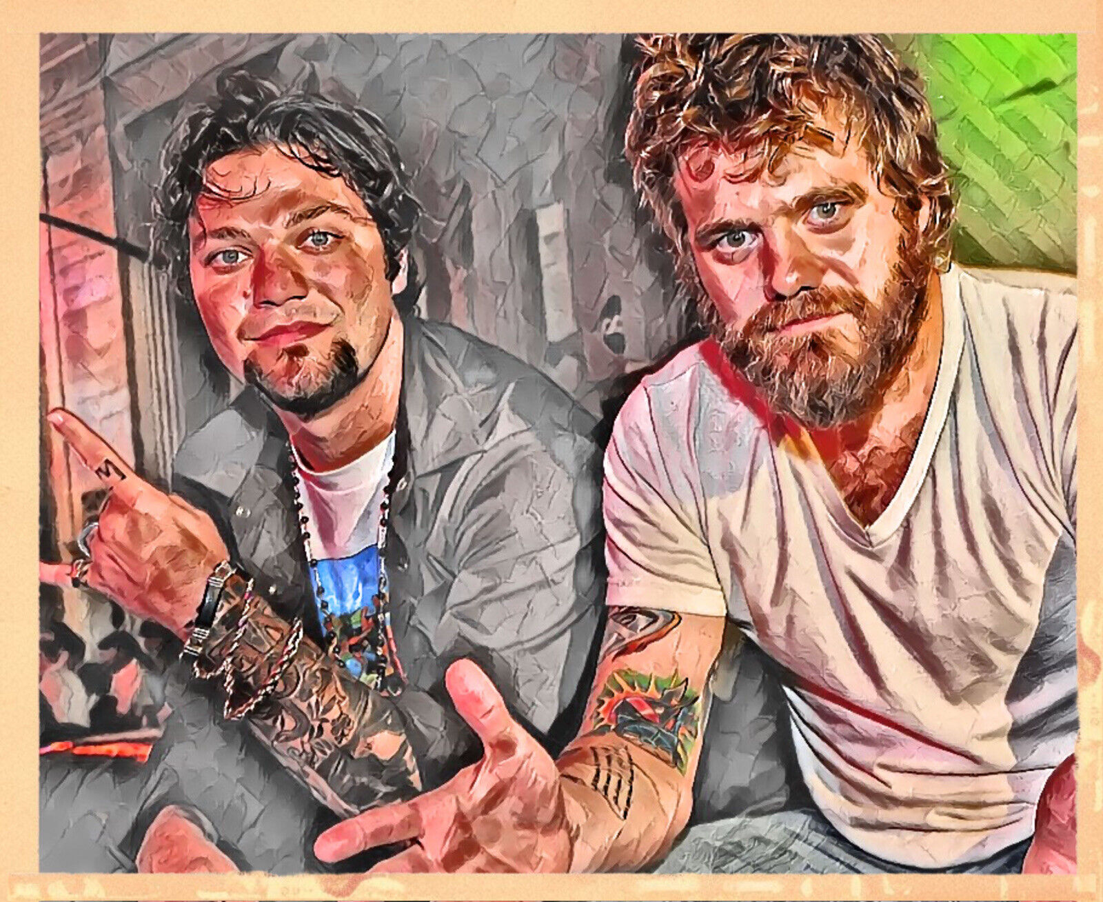 Bam Margera And Ryan Dunn Art Card Limited /12 MPRINTS Signed By Artist