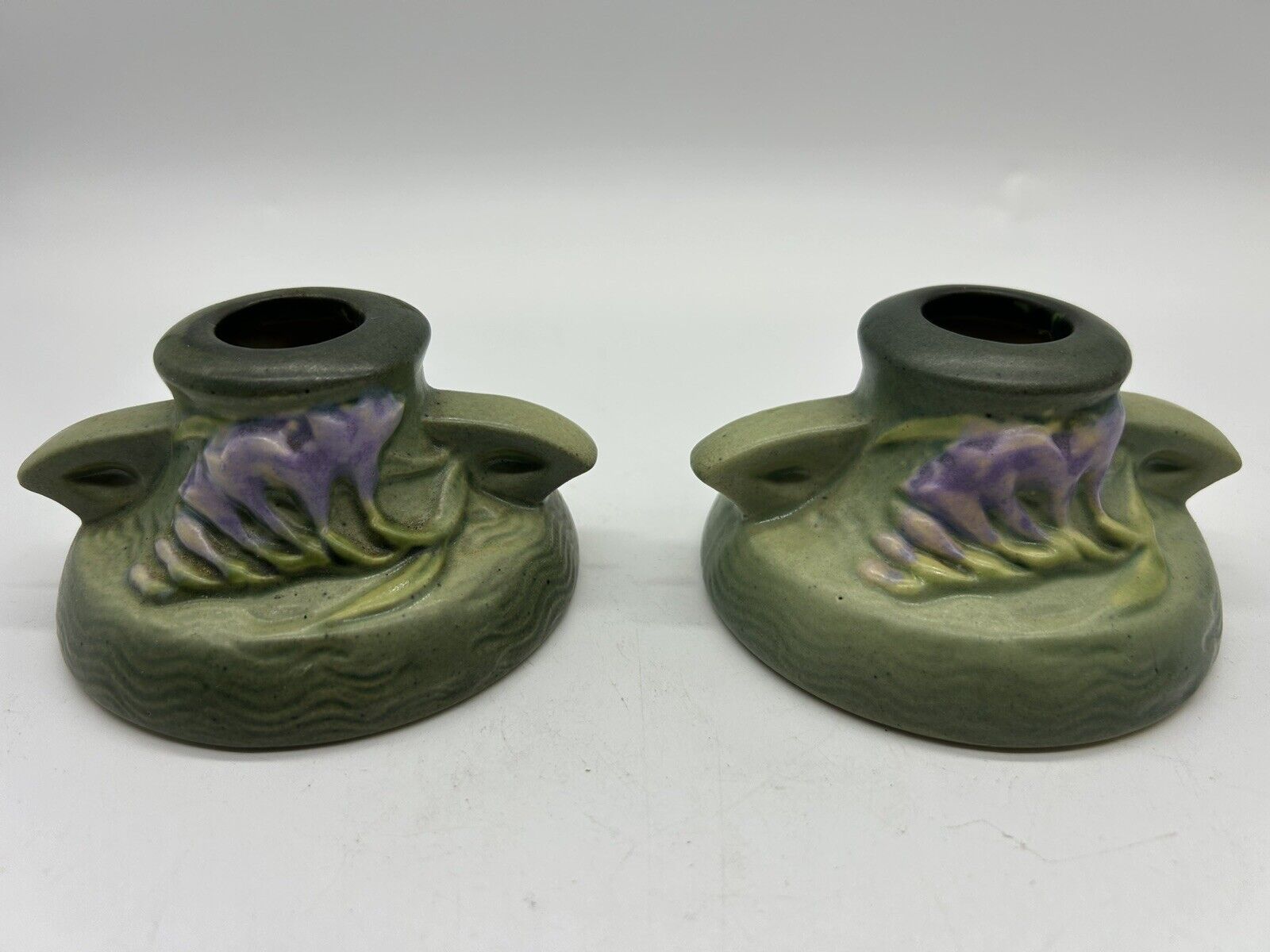 Vintage PAIR of Roseville Pottery 2