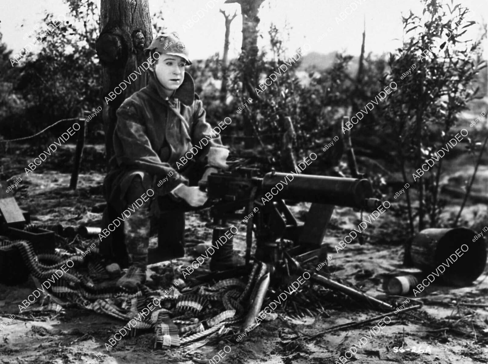 1751-010 Harry Langdon manning the machine gun silent film The Strong Man 1751-1