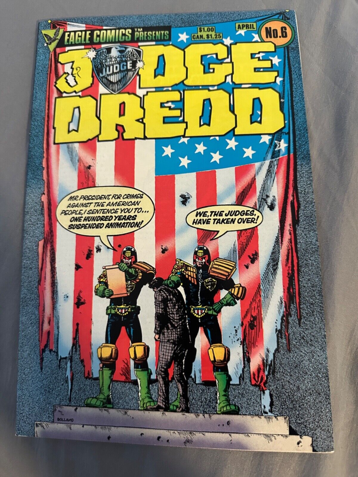 EAGLE COMICS PRESENTS JUDGE DREDD #5-VF-NEVER READ OR OPENED-WHITE PAGES