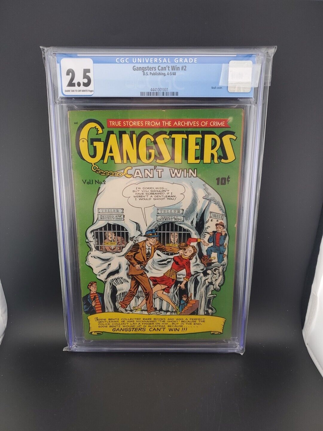 🚨 Gangsters Can\'t Win #2 CGC 2.5 1948 🚨