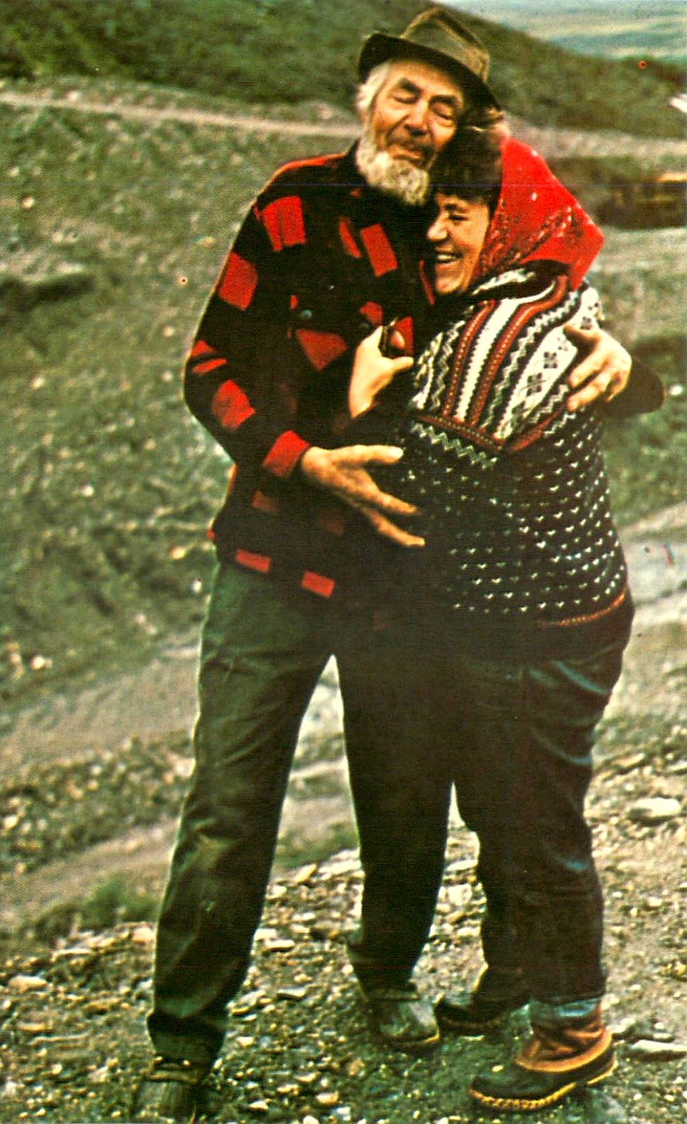 Herb and Elsie Engstrom Old Time Nome Alaska Gold Miners Vtg Postcard
