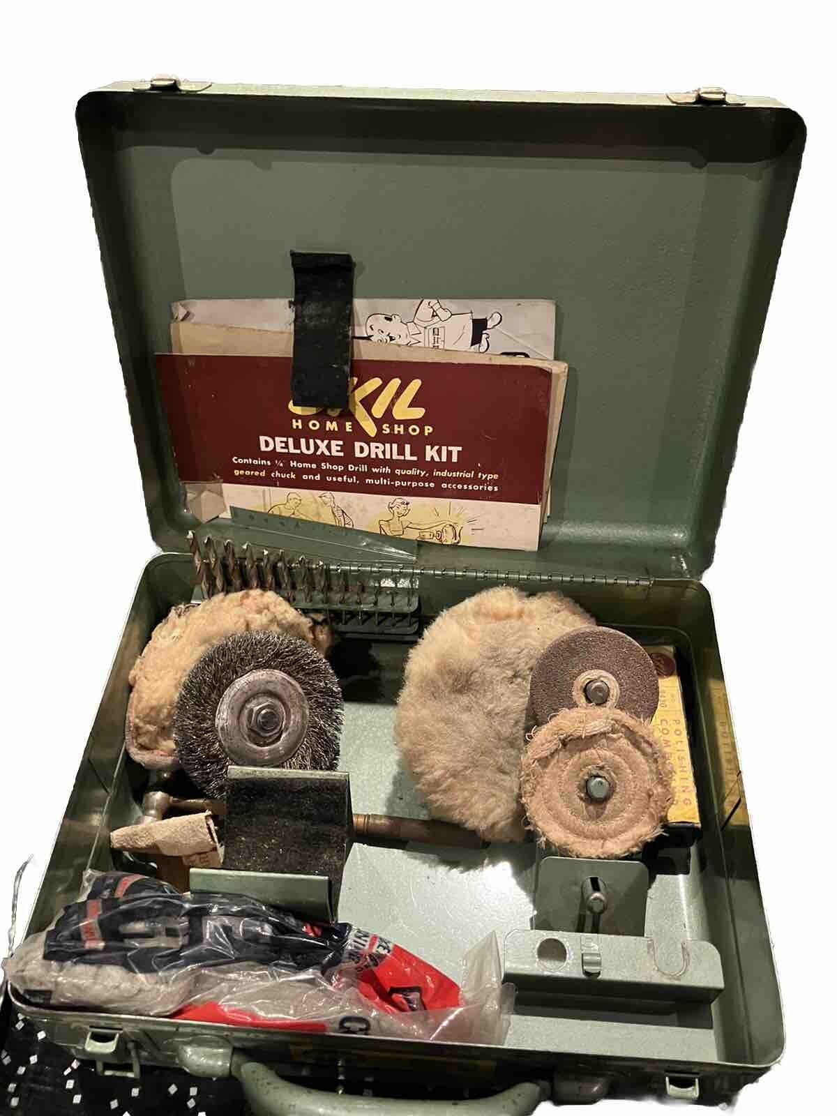 Skil Vintage Drill Kit Model 595 Tested works Collectible Tool Set