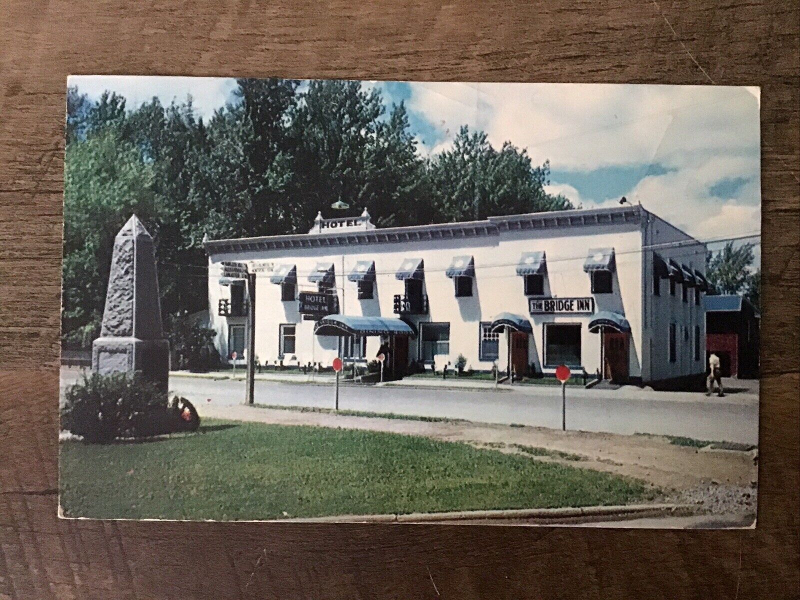 Hawkesbury Ontario Canada The Bridge Inn Vintage Posted Postcard With Stamp 1955