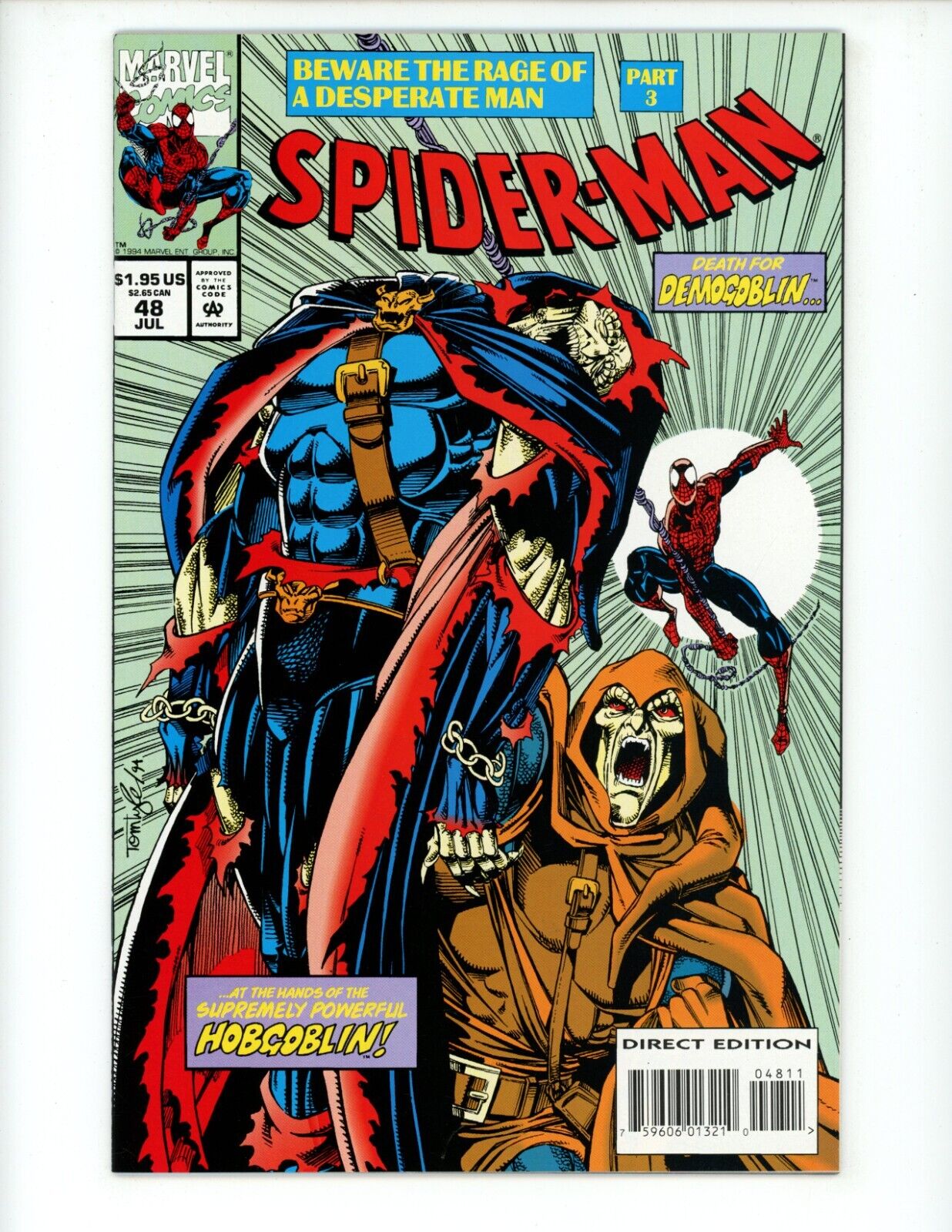 Spider-Man #48 Comic Book 1994 NM- Marvel Hobgoblin Comics