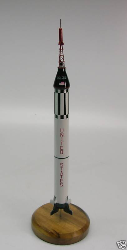 Mercury Redstone 3 Rocket Desktop Wood Model Regular New 