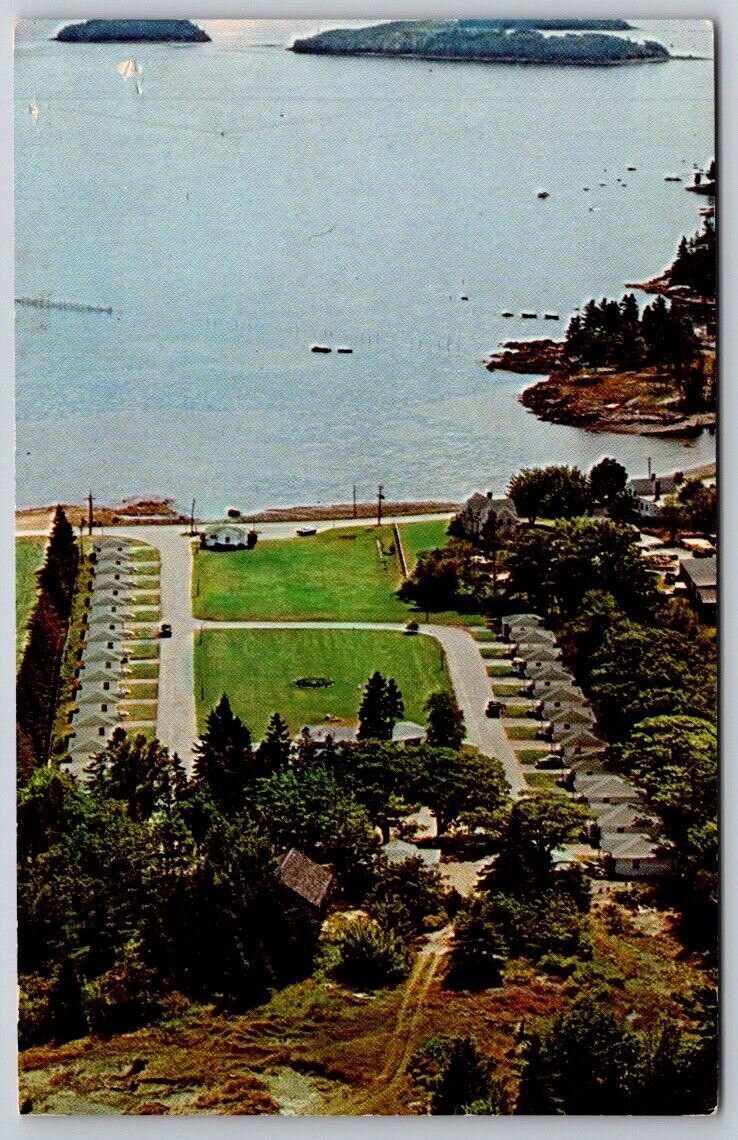 The Colony by The Ocean Hulls Cove Bar Harbor Maine Postcard VTG Stamped