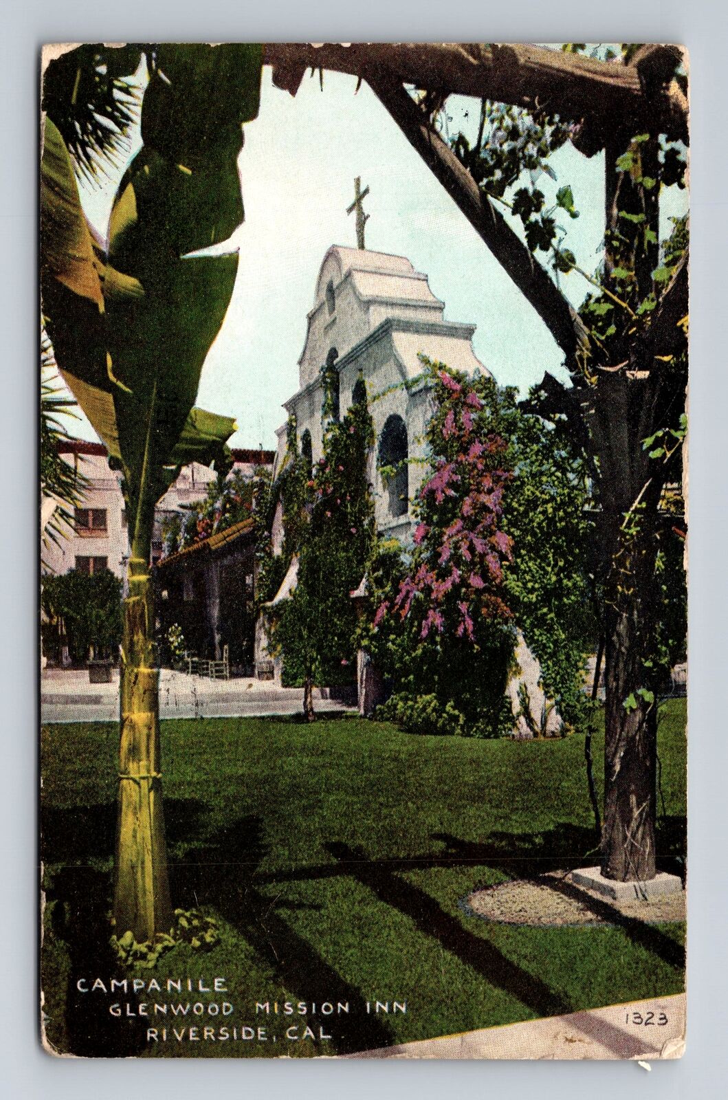 Riverside CA-California, Glenwood Mission Inn Campanile Vintage Postcard