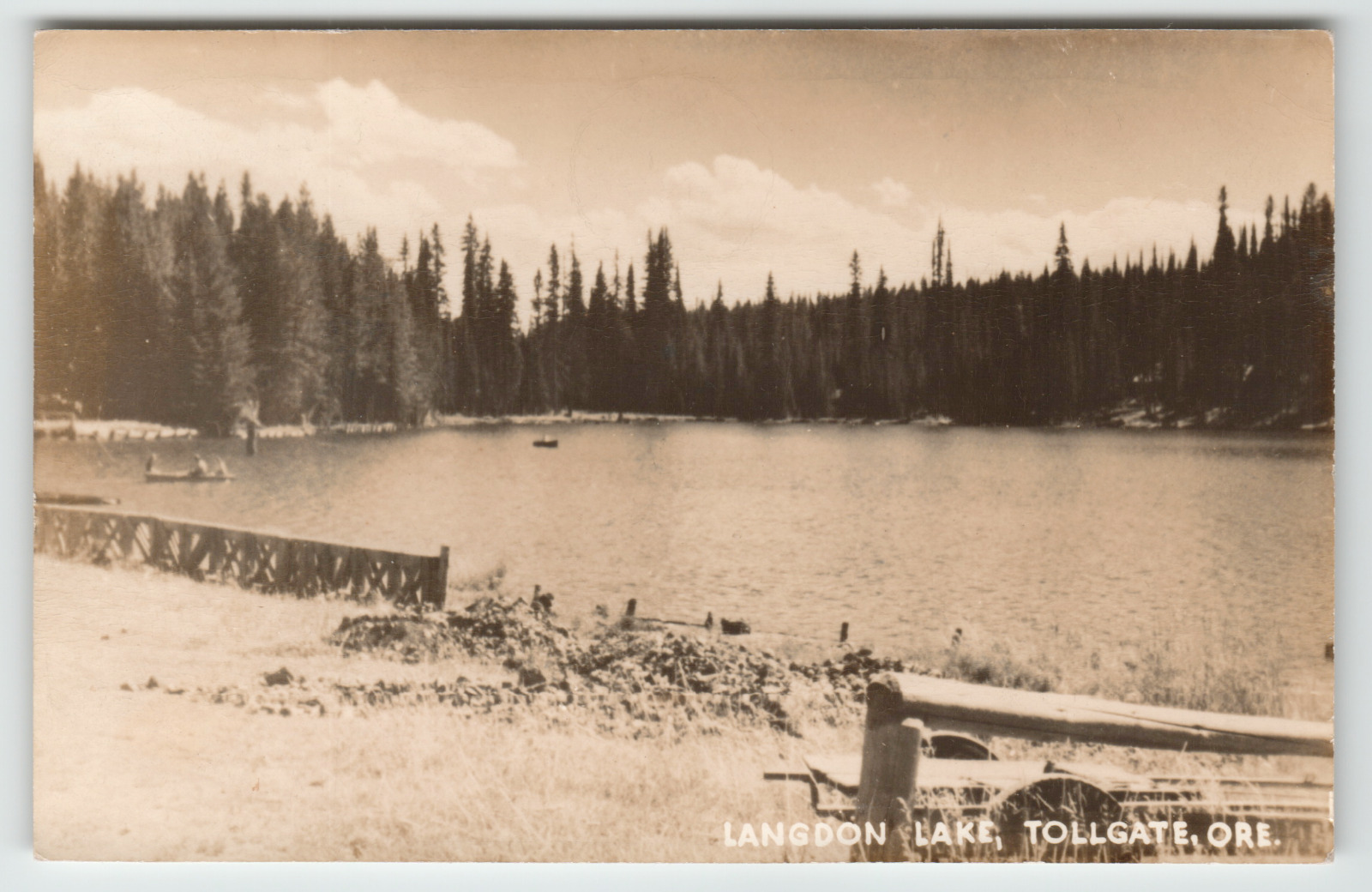 Postcard RPPC Langdon Lake Tollgate, Oregon