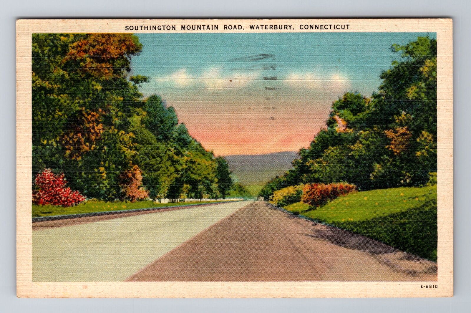 Waterbury CT-Connecticut, Southington Mountain Road, Vintage c1946 Postcard