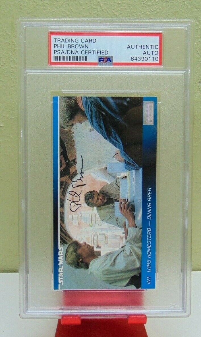Star Wars 1994 Topps Widevision Card SIGNED PHIL BROWN OWEN PSA/DNA AUTHENTIC