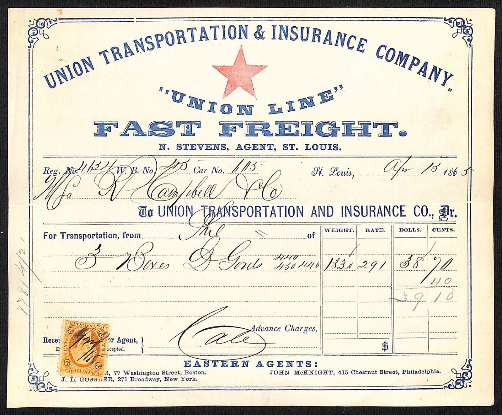 Union Transportation & Ins. Co. PRR \
