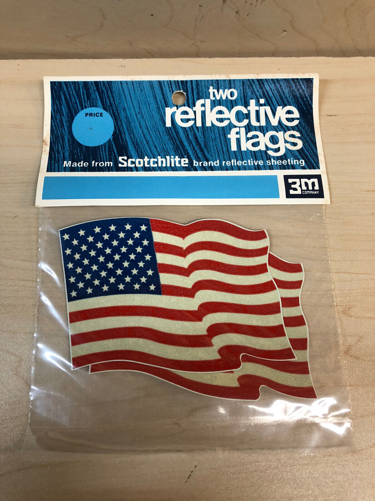 Vintage 3M Co. Reflective USA Sticker Flags Made In USA Scotchlite (2 In Pack)