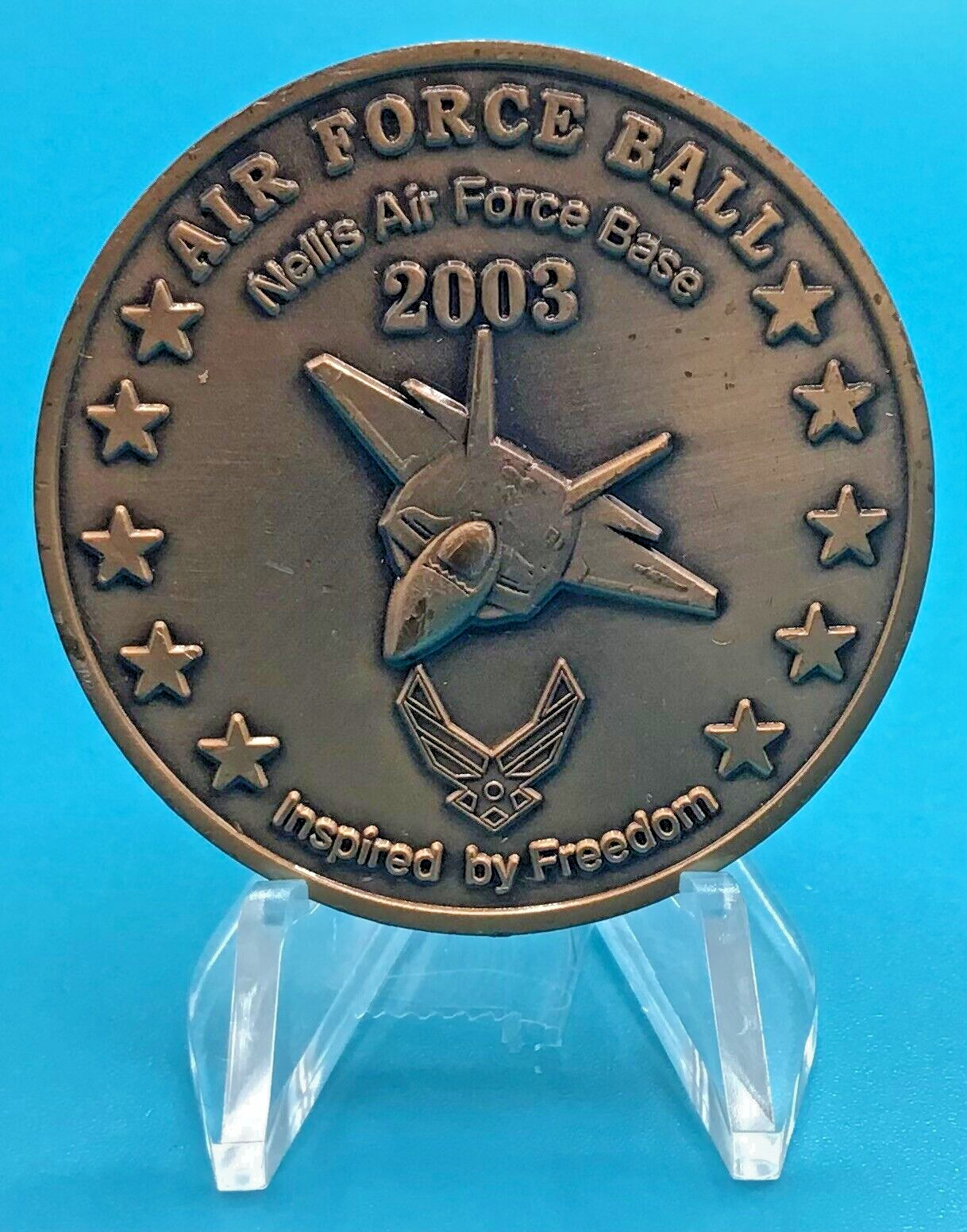 Vintage USAF Ball Nellis AFB 2003 Centennial Flight 1903 Military Challenge Coin