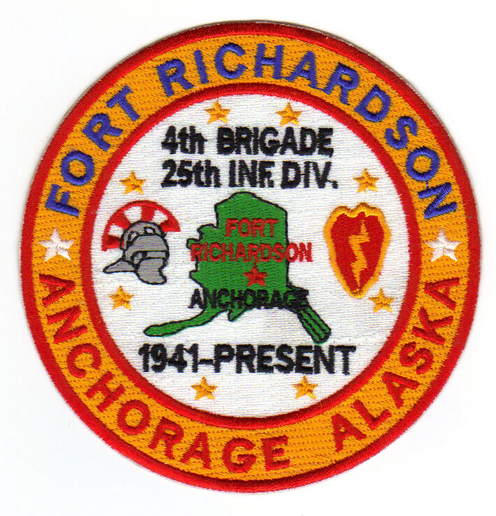 US ARMY POST PATCH, FT RICHARDSON ANCHORAGE ALASKA, 4TH BRIGADE, 25TH INF DIV  Y