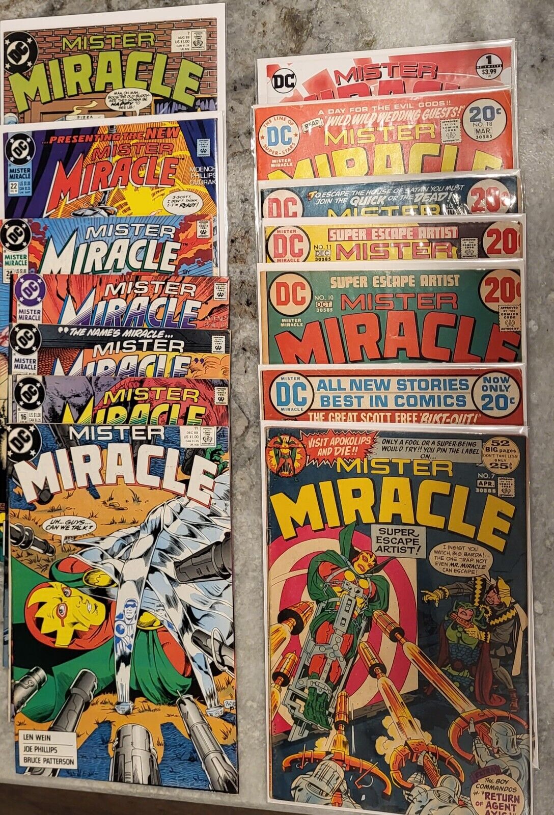 1970s Mister Miracle DC Mixed Comic Book W/ Keys #7 #9 Lot of 14 Issues