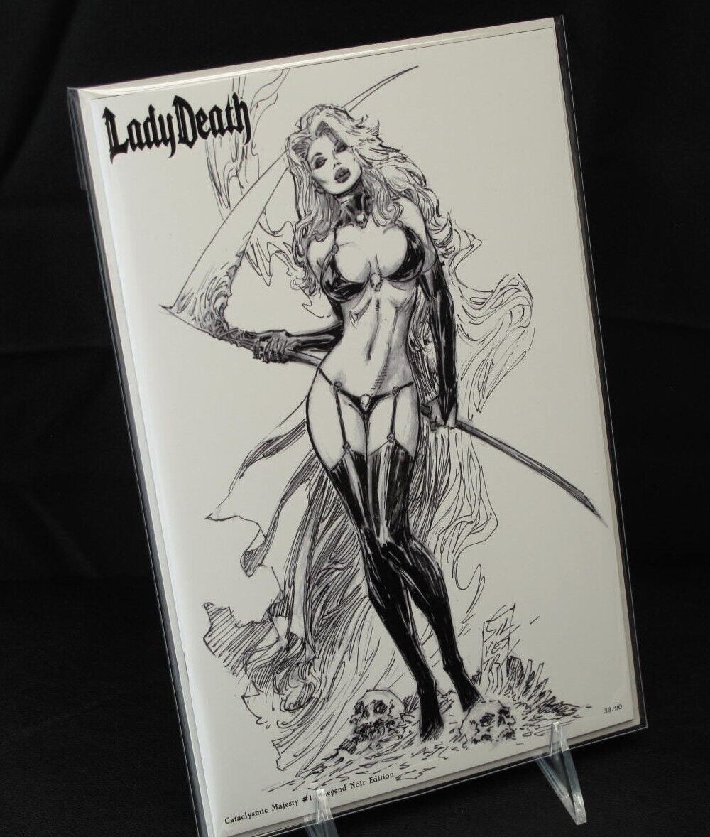 LADY DEATH CATACLYSMIC MAJESTY #1 LEGEND Noir Edition 33/90 Marc Sylvestri NM/M