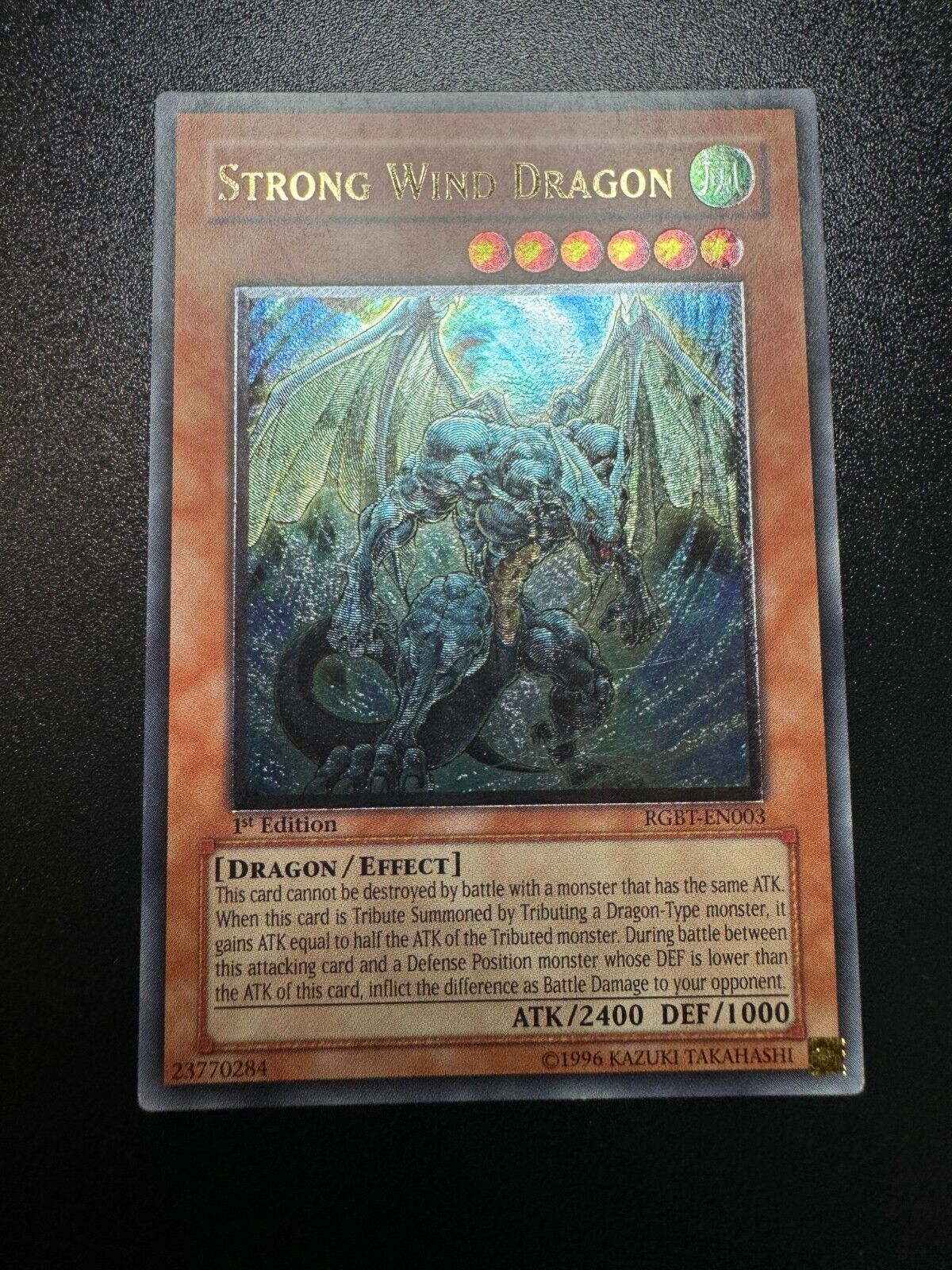 YUGIOH STRONG WIND DRAGON ULTIMATE RARE 1ST EDITION NEAR MINT RGBT-EN001