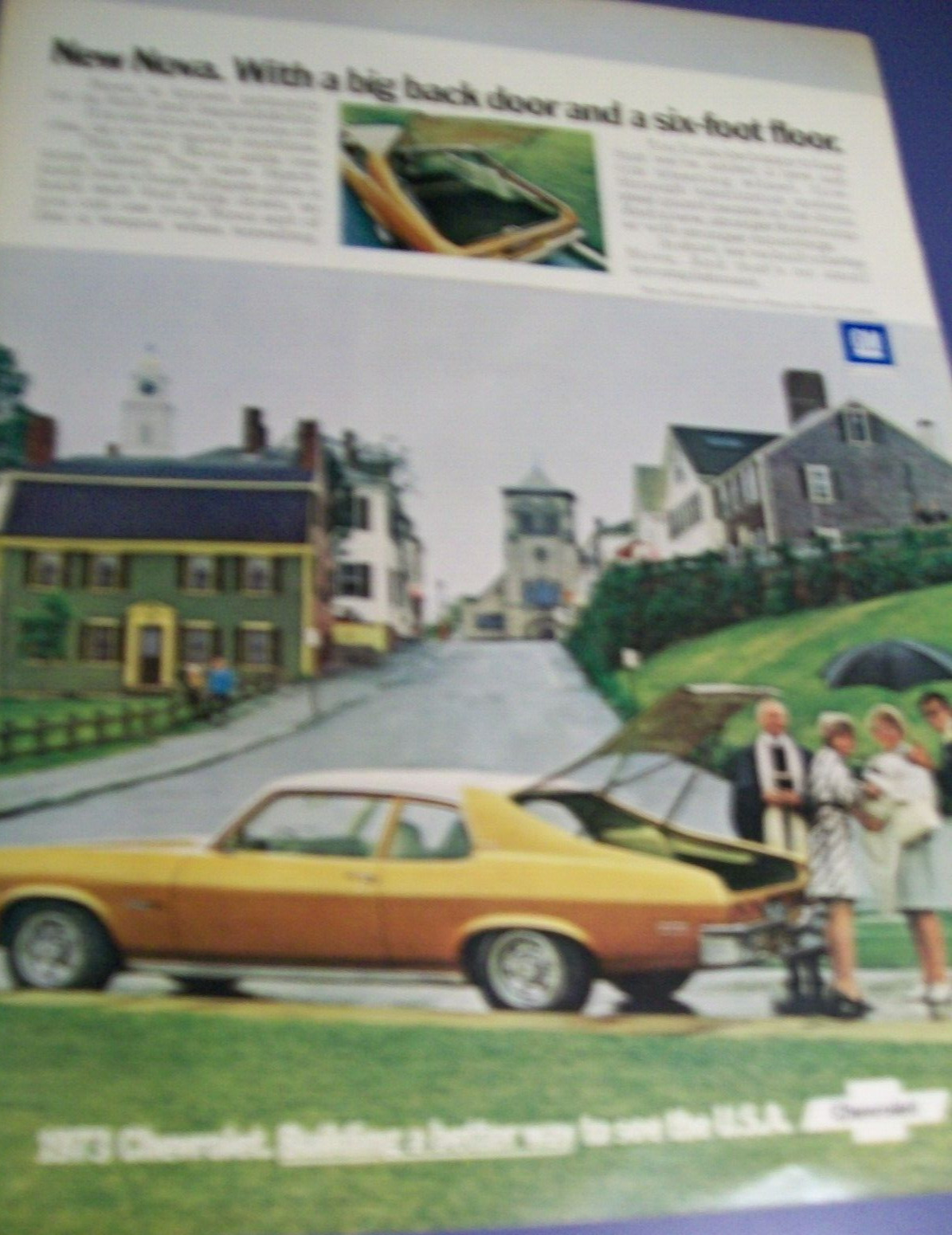 1973 Chevy Nova Hatchback large-mag car ad -at Plymouth Massachusetts
