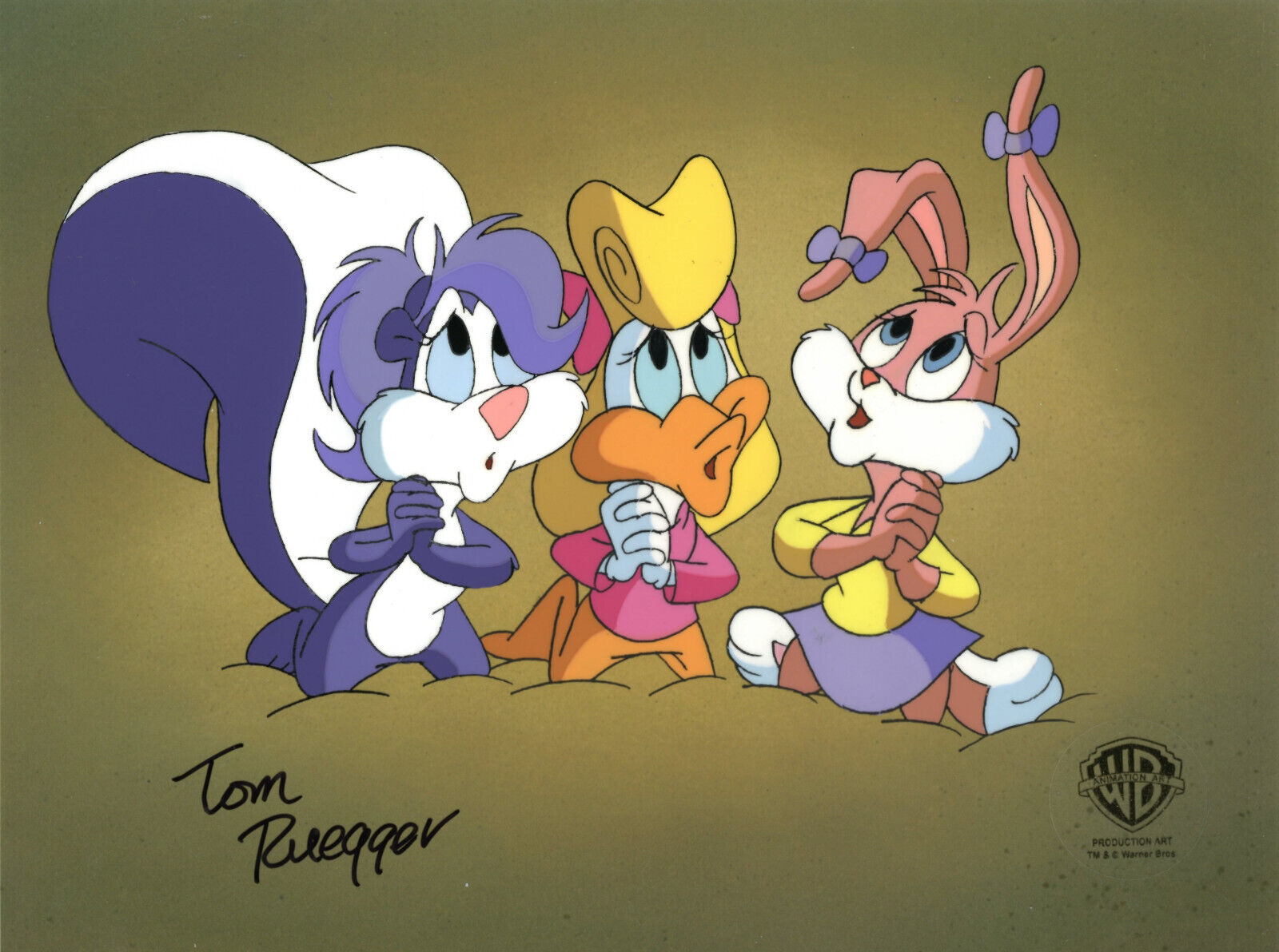 Tiny Toons Adventures-Original Cel-Shirley/Fifi/Babs-Easter Special-Signed