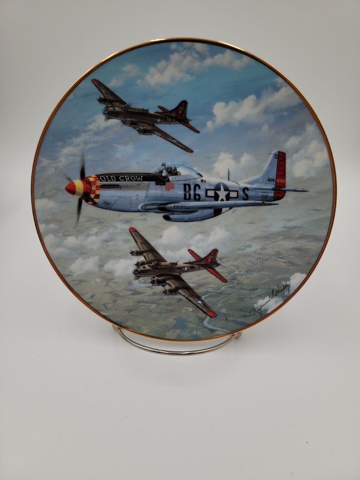 1991 Hamilton Collection Great Planes Of WWII Old Crow Plate Raymond Waddey
