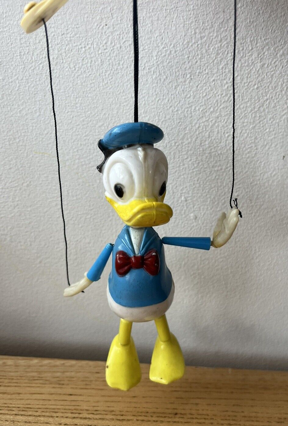 Vintage Walt Disney Donald Duck Marionette String Puppet Plastic