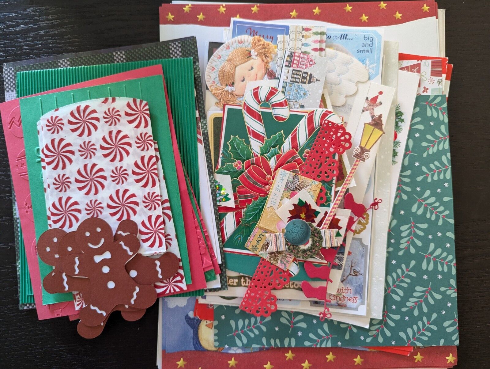 Christmas Ephemera die-cuts Junk Journal Mixed media Paper crafts 60+ Pieces
