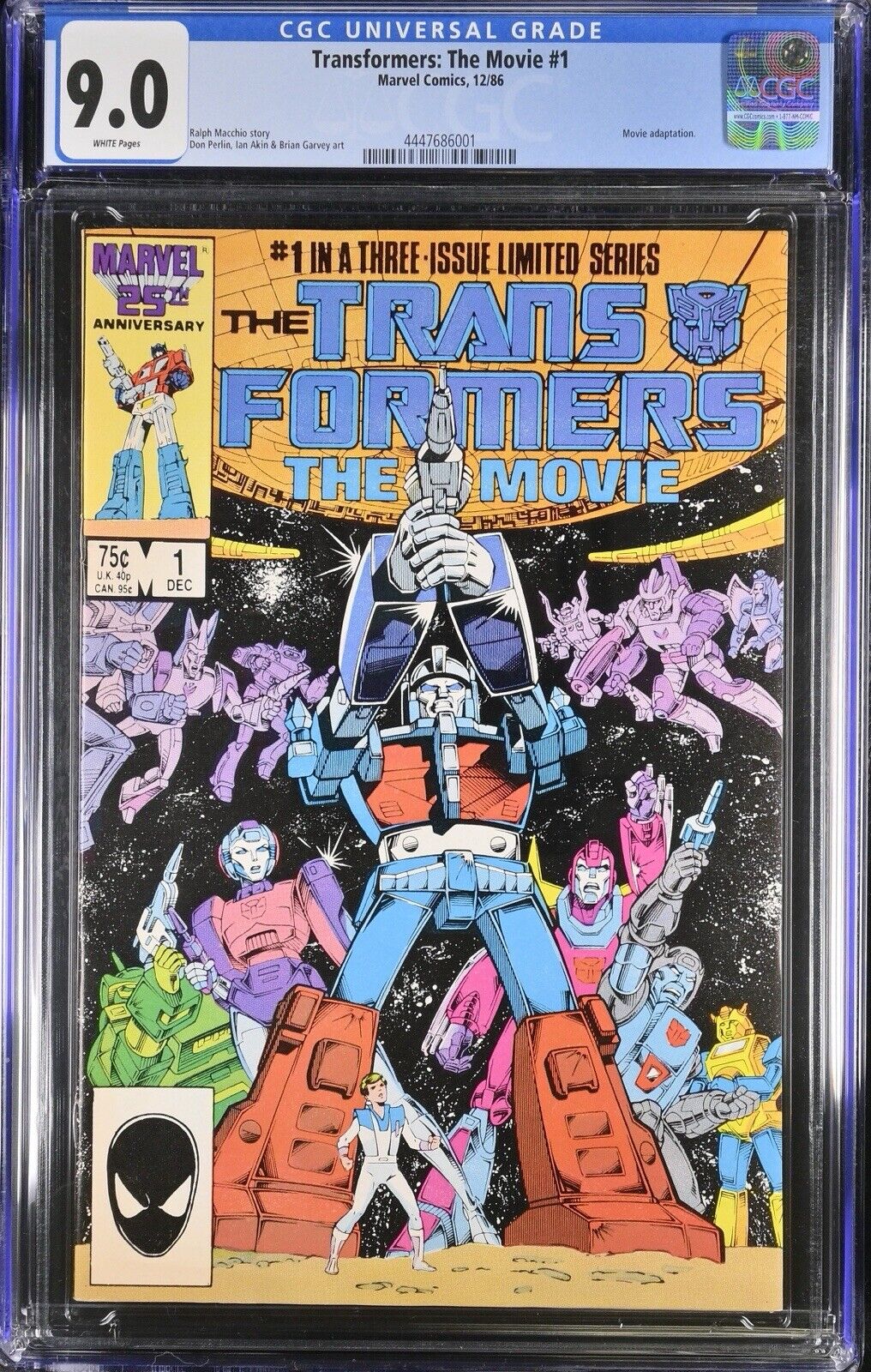 Transformers: The Movie #1 (Marvel 1986) - CGC 9.0