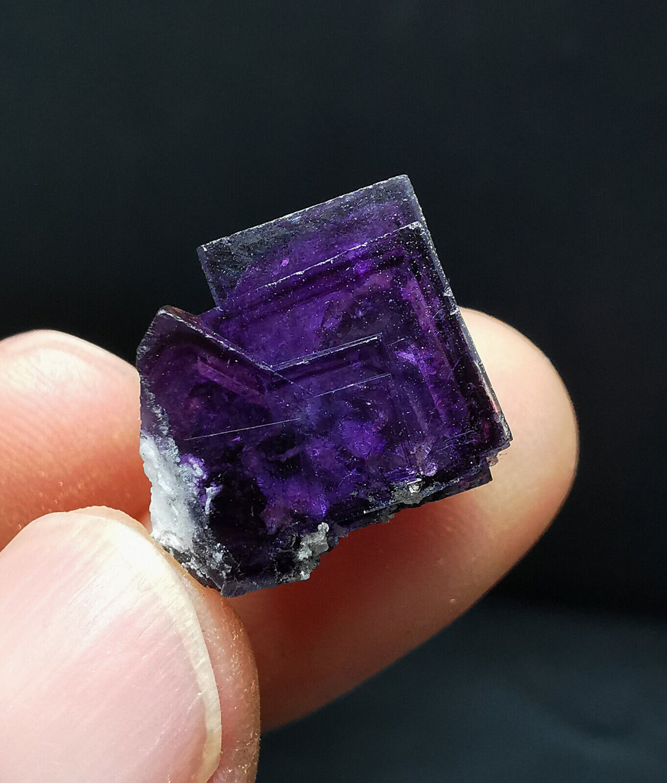 5.4g Natural Rare Transparent Purple  Fluorite Crystal Specimen Yaogangxian