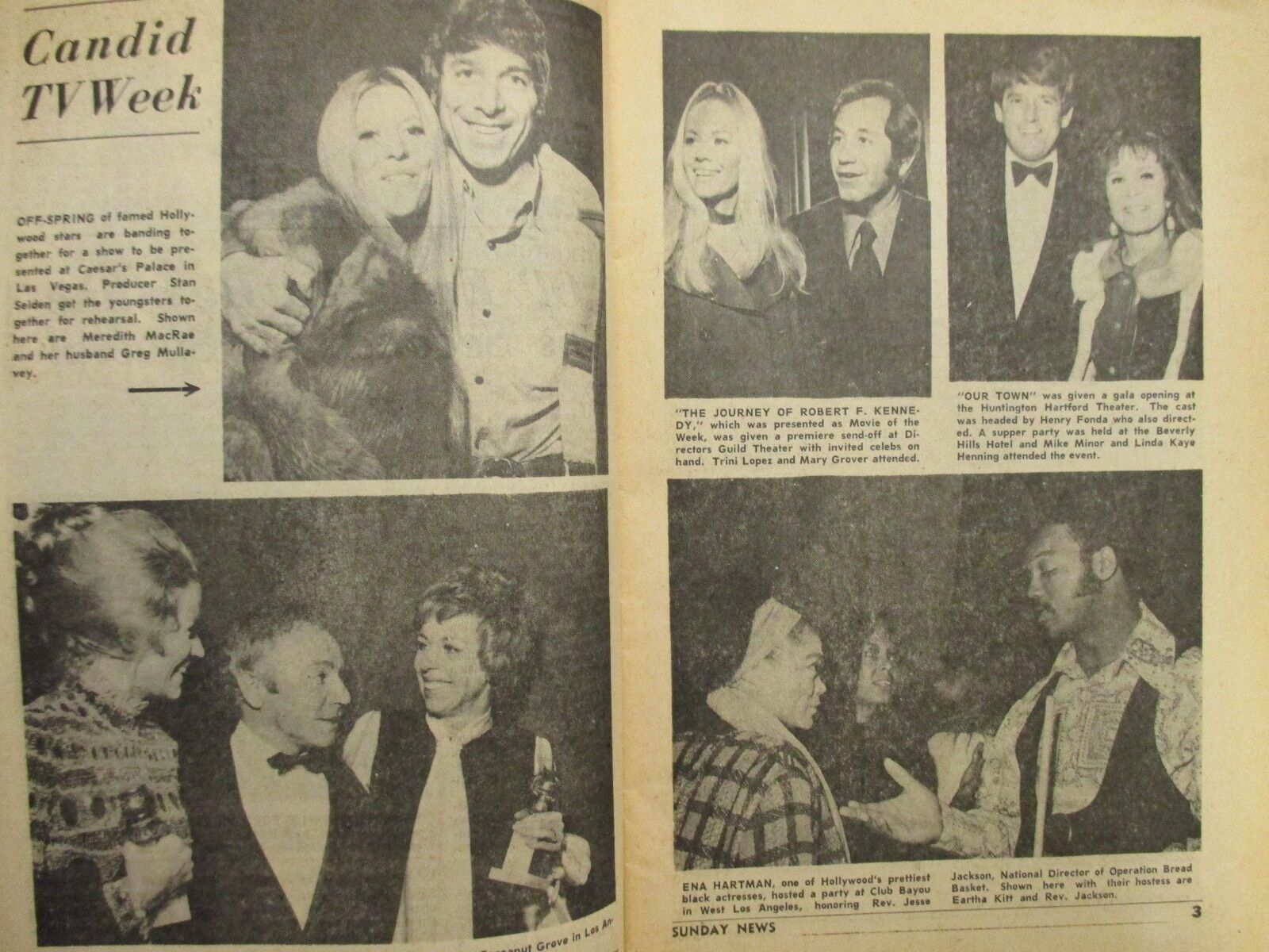 Mar-1970 Lancaster Pa TV Week (LINDA KAYE HENNING/MEREDITH MacRAE/ROBIN PHILLIPS