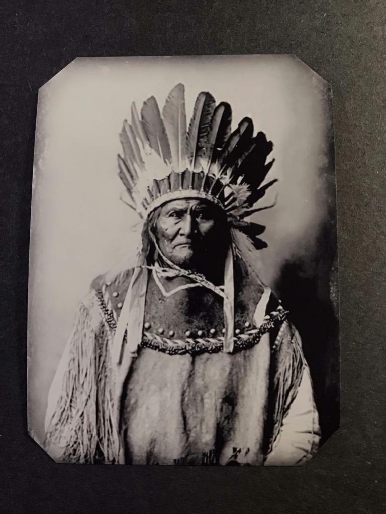 Sixth-Plate Native American Indian Jeronimo Tintype C2416RP