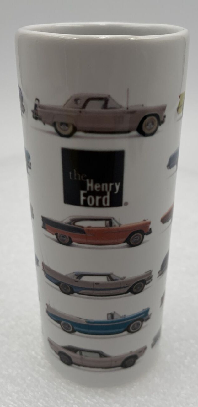 The Henry Ford Shot Glass 17 Classic Cars Mustang Fairlane Custom Thunderbird