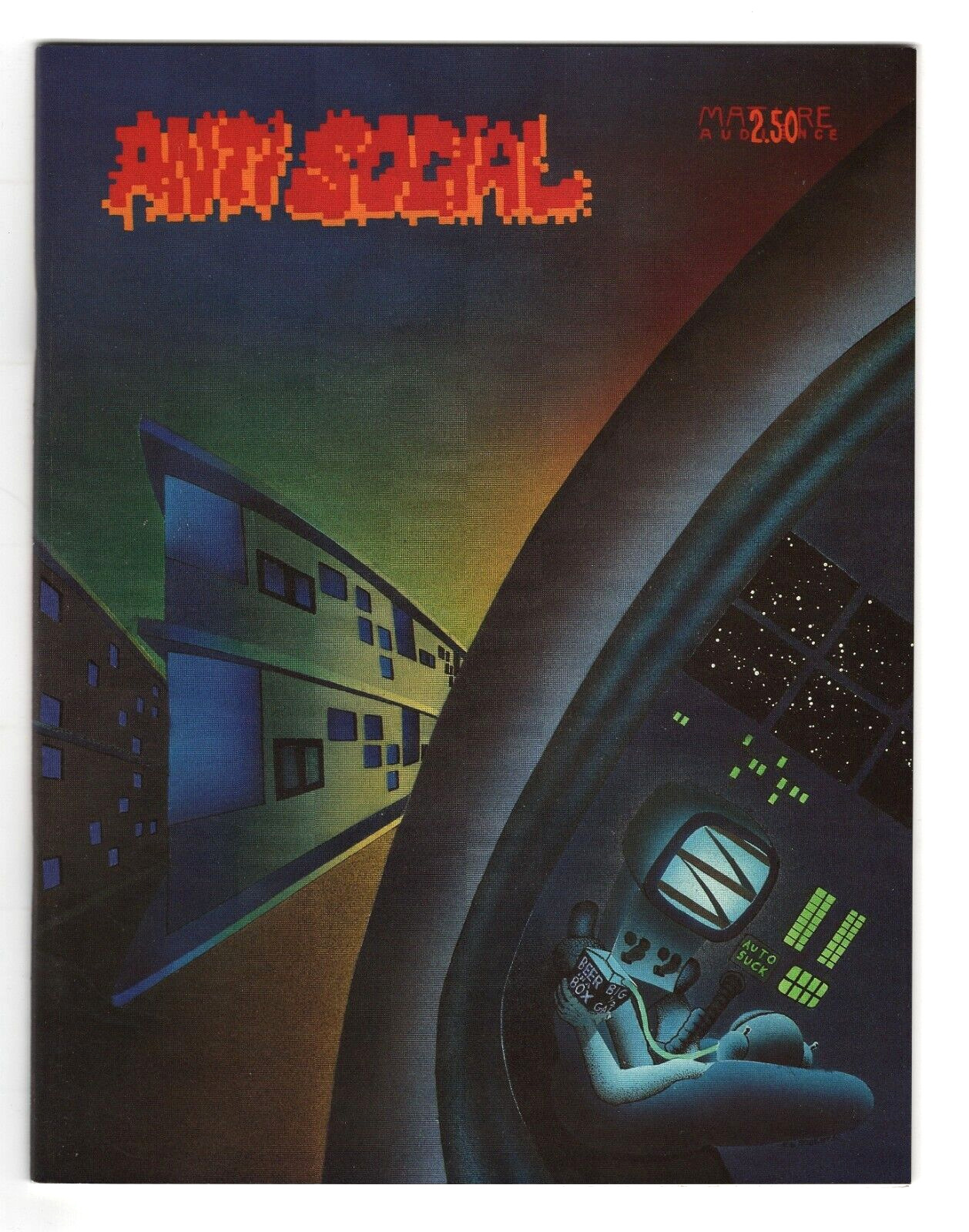 1985 Anti Social Comic Magazine #3 by Ken & Tom Roberts and Jim Siergey  #A570