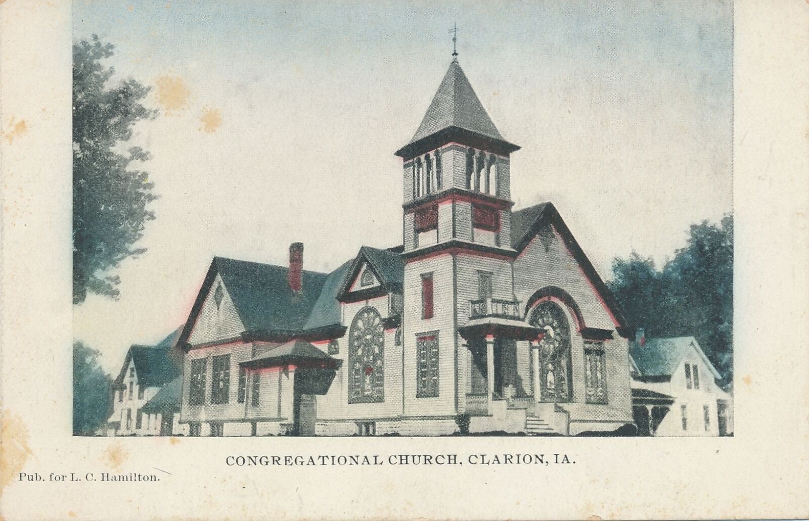 CLARION IA - Congregational Church Postcard