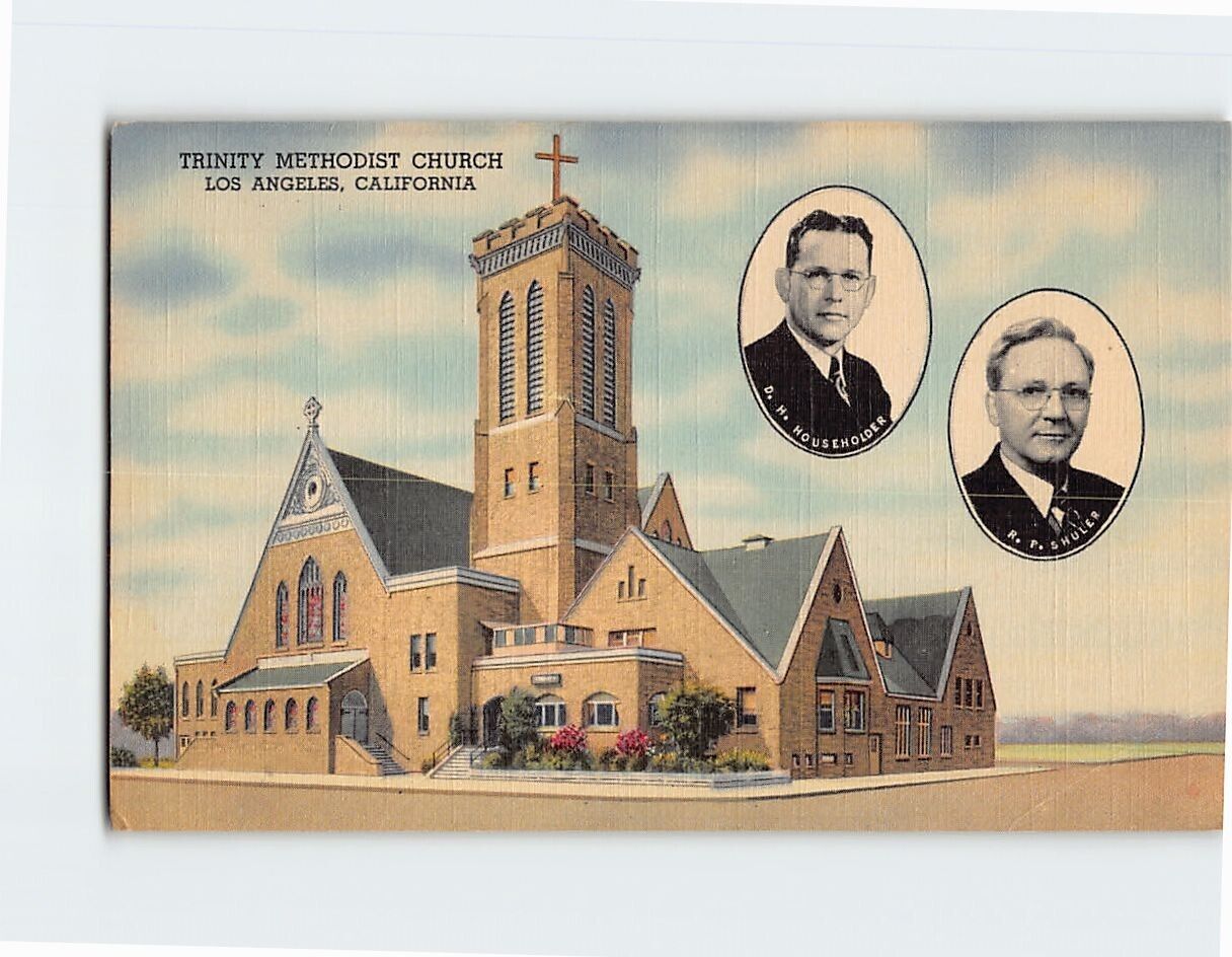 Postcard Trinity Methodist Church, Los Angeles, California