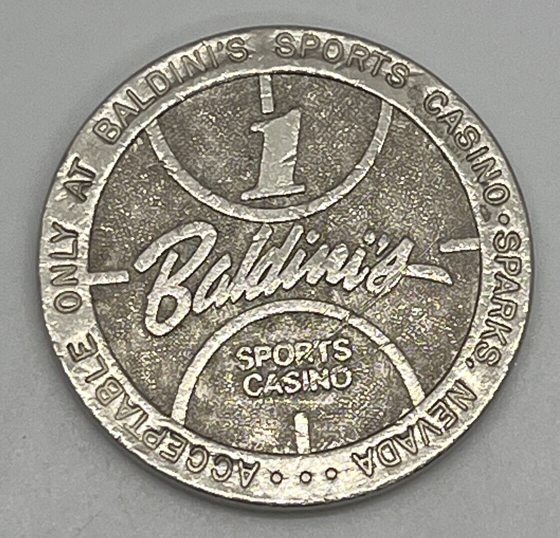 Baldini's Casino Sparks Nevada $1 Slot Gaming Token 1988