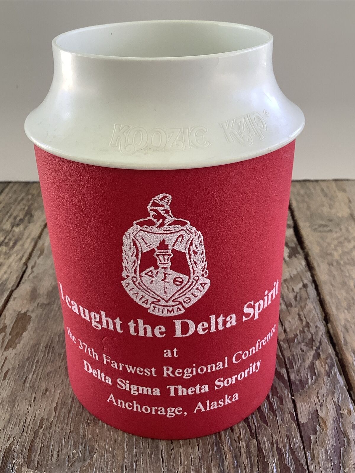 Delta Sigma Theta Sorority Anchorage Alaska Beer Genuine Koozie Kup Cooler 1989
