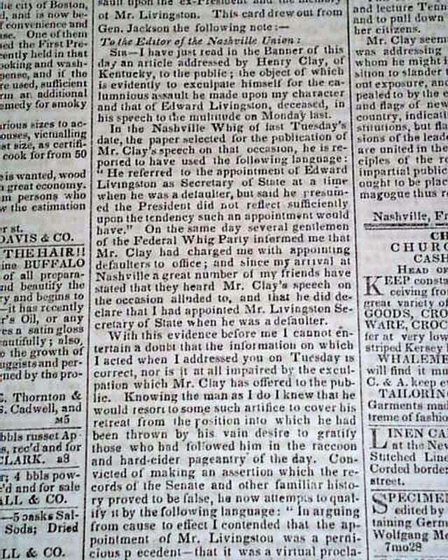 President THOMAS JEFFERSON Inauguration Inaugural Address 1805 America Newspaper