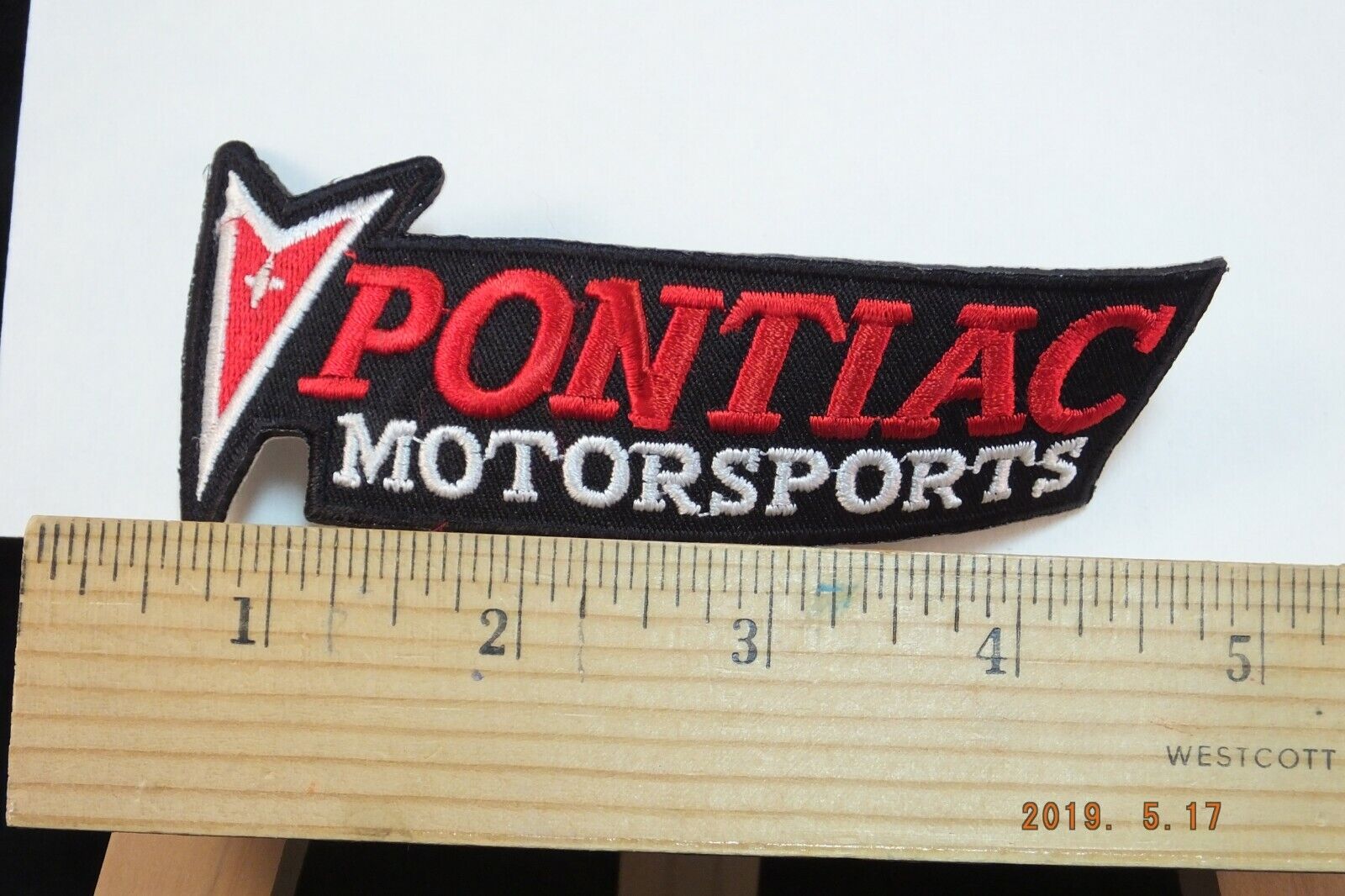 Pontiac  Motorsports  Embroidered Iron-on Patch  4.5\