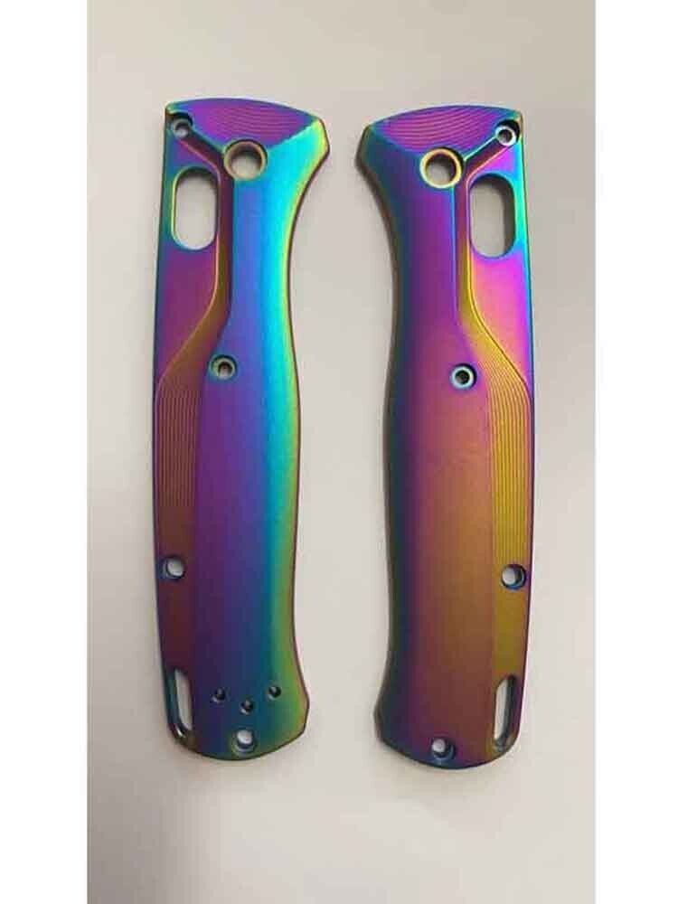 1 Pair Colorful Titanium Alloy Knife Handle Scales for Benchmade Bugout 535
