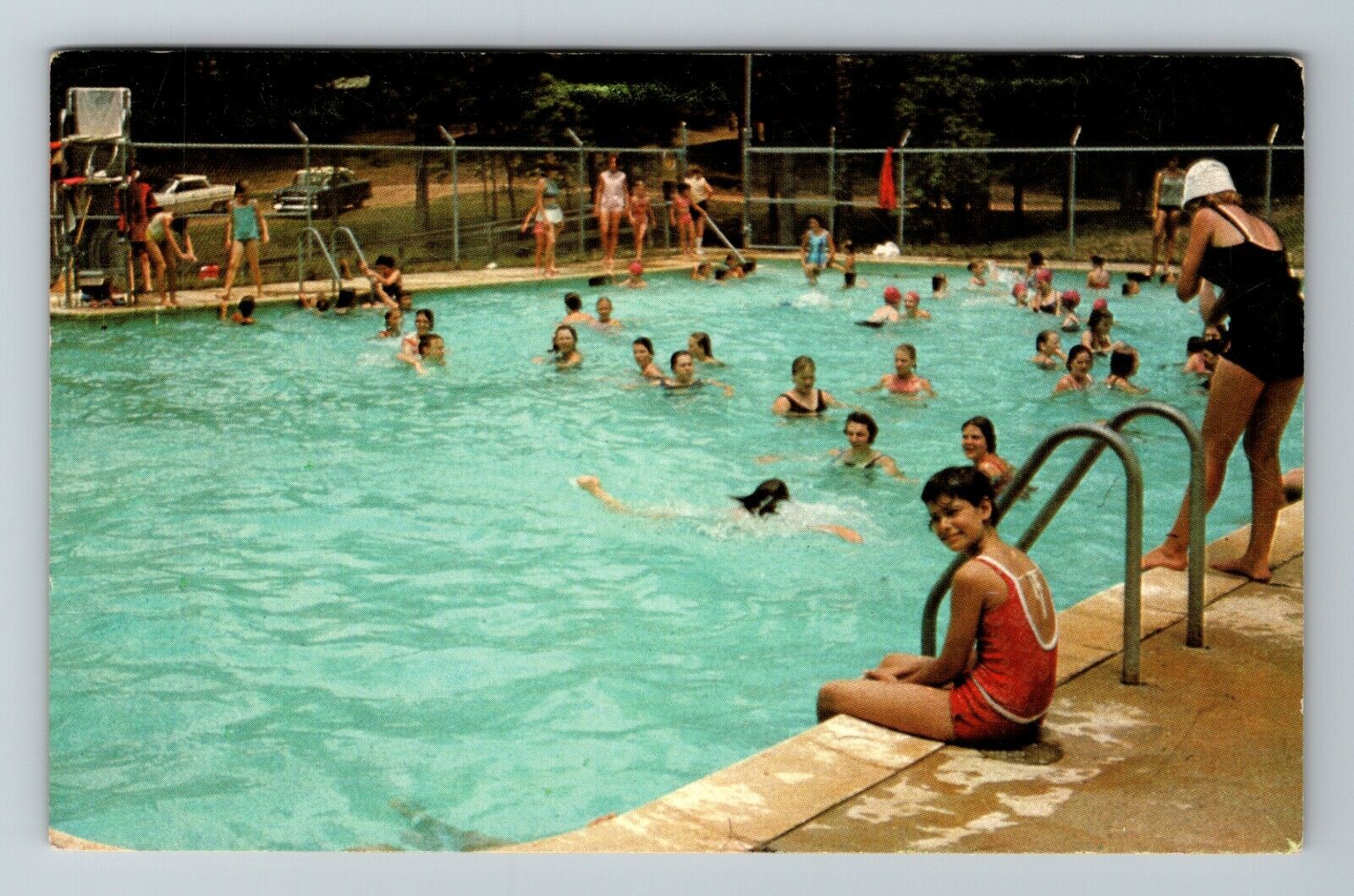 Birmingham AL-Alabama, Camp Winnataska, Swimming Pool, c1960 Vintage Postcard