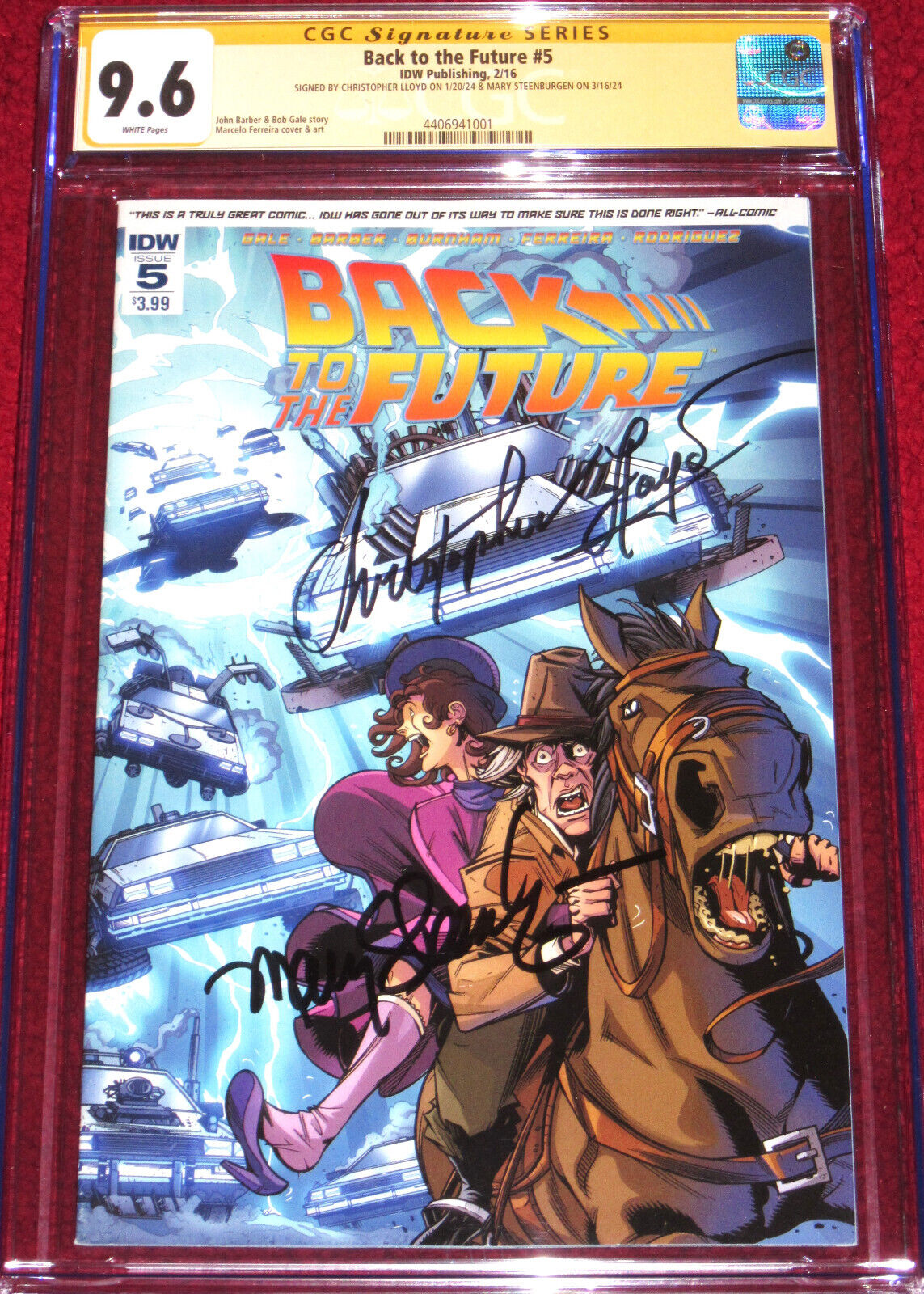 CGC SS Back to the Future issue 5 signed by Christopher Lloyd & Mary Steenburgen