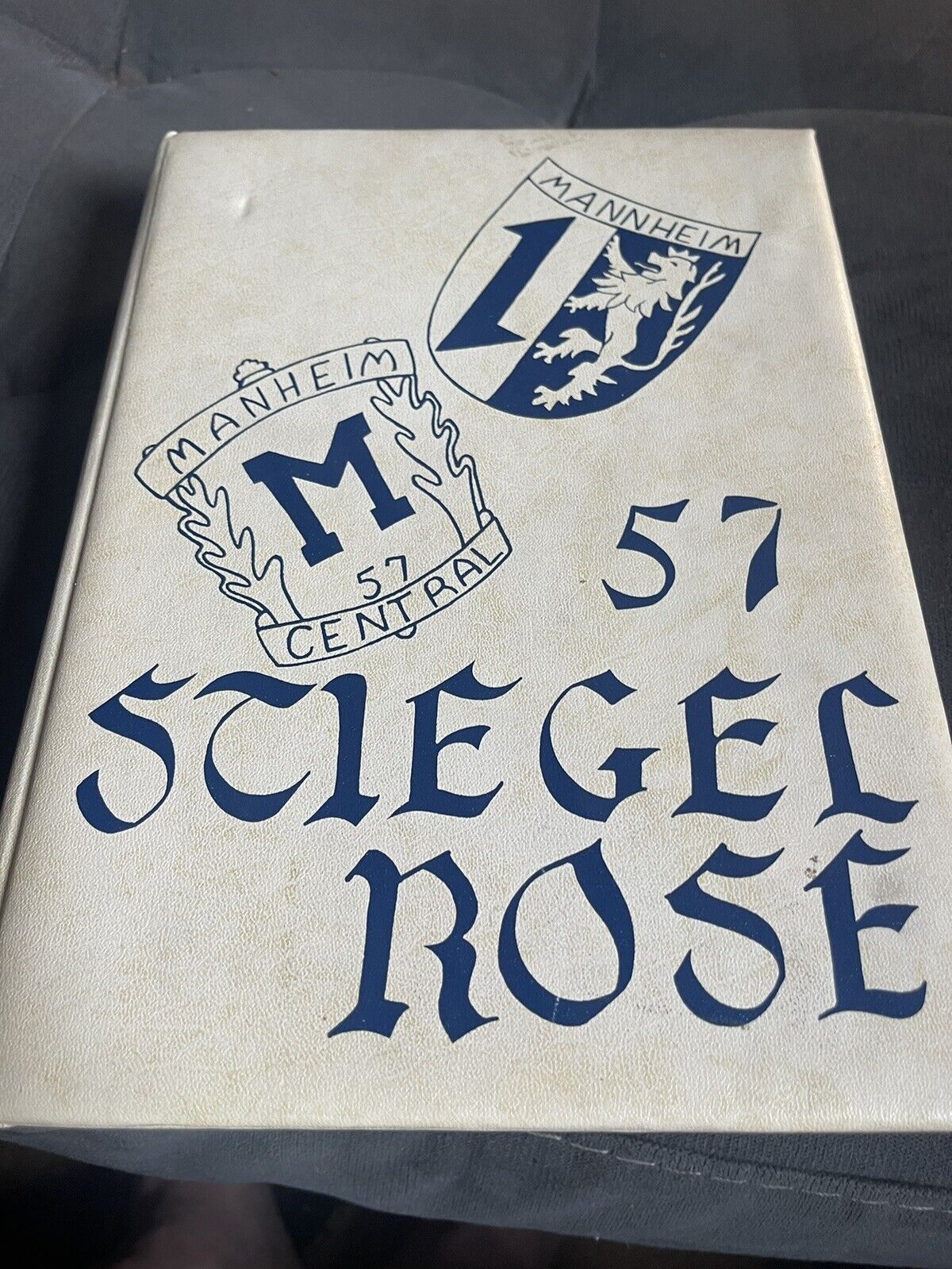 3 Manheim Central High School Yearbooks 1955, 1856, 1958. Signatures. Stiegel