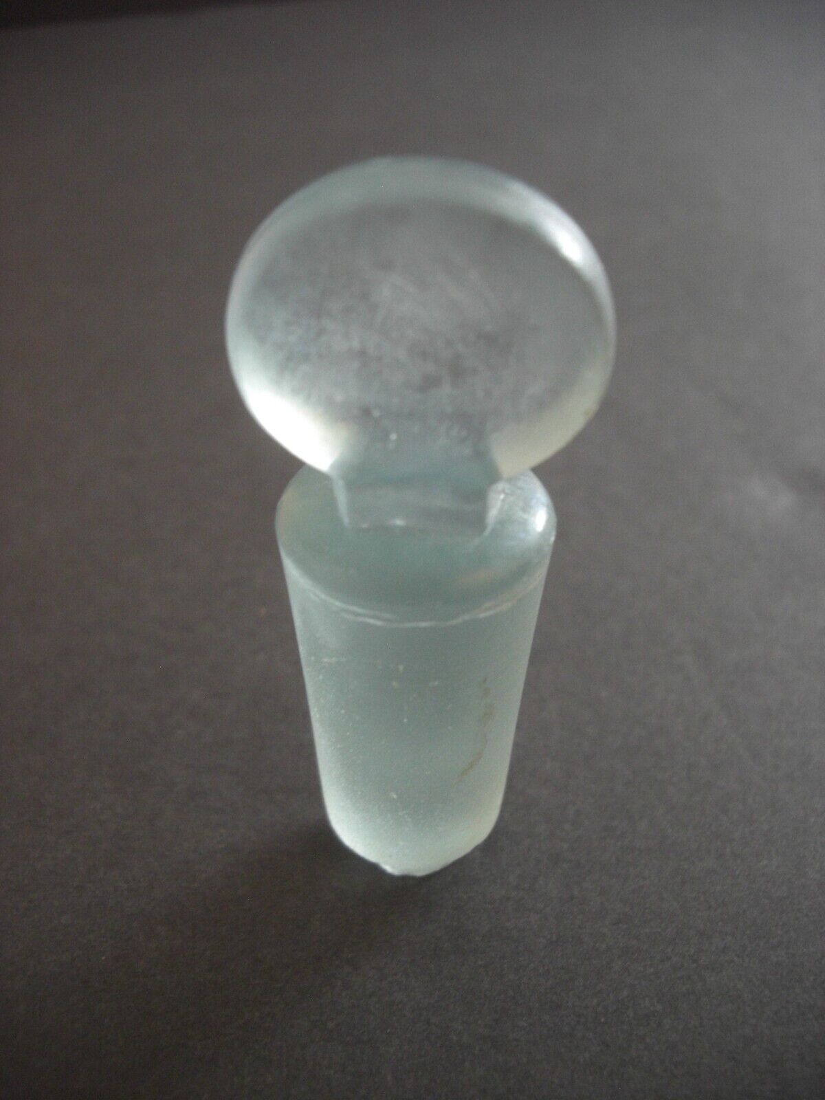Vintage Aqua Crystal Bottle Decanter / Perfume Bottle Stopper Topper