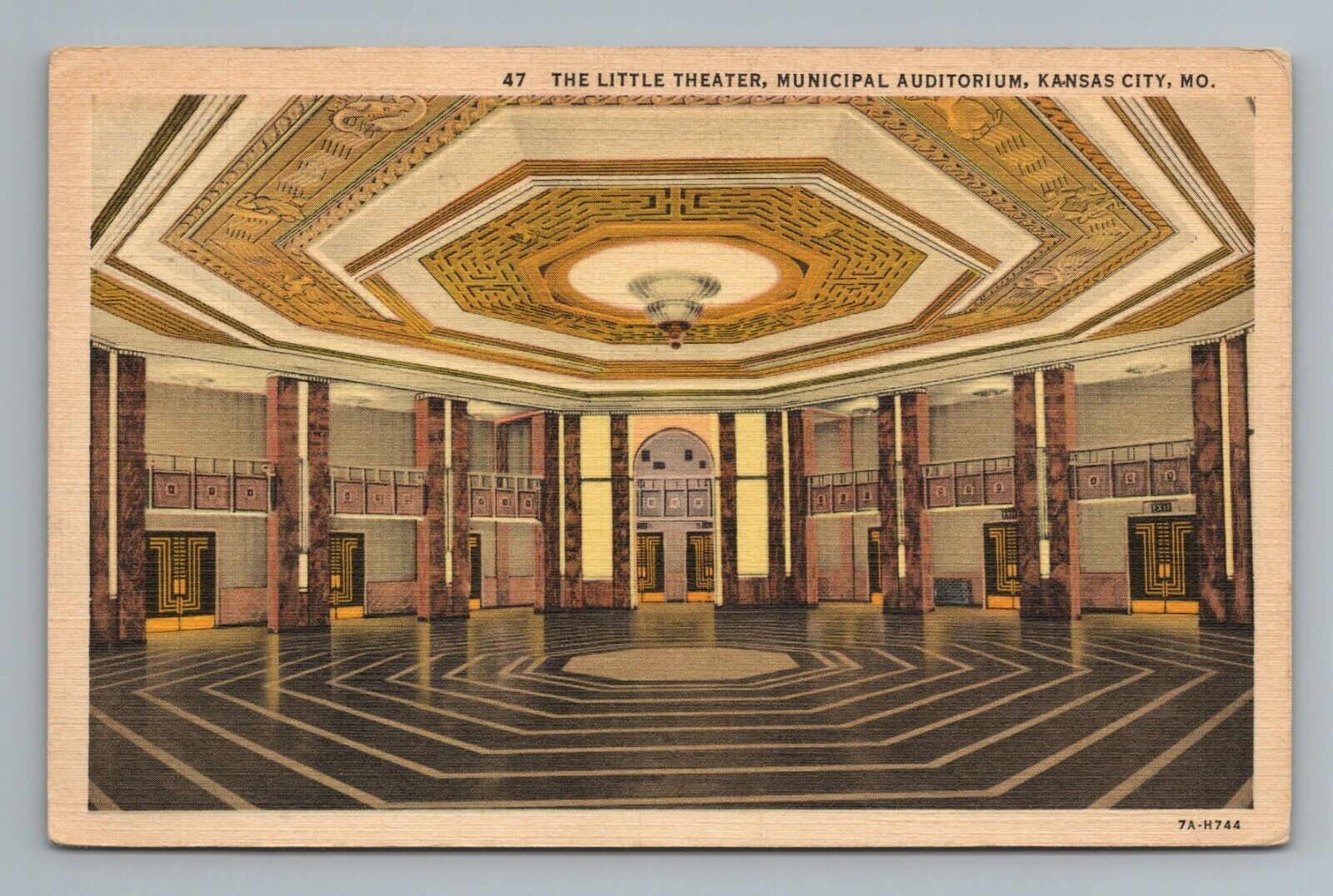 The Little Theater, Municipal Auditorium, Kansas City, MO Missouri Postcard