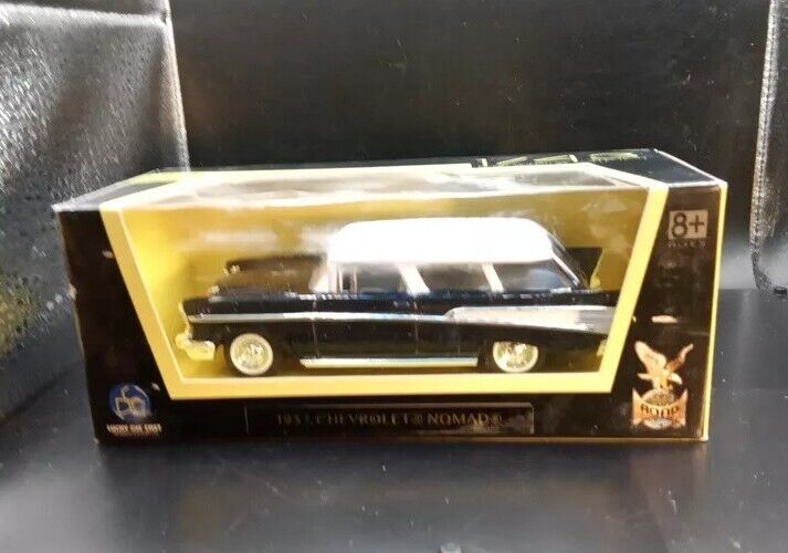 1957 Chevrolet Nomad Black with White Top 1/43 Diecast Model Car Bad Box