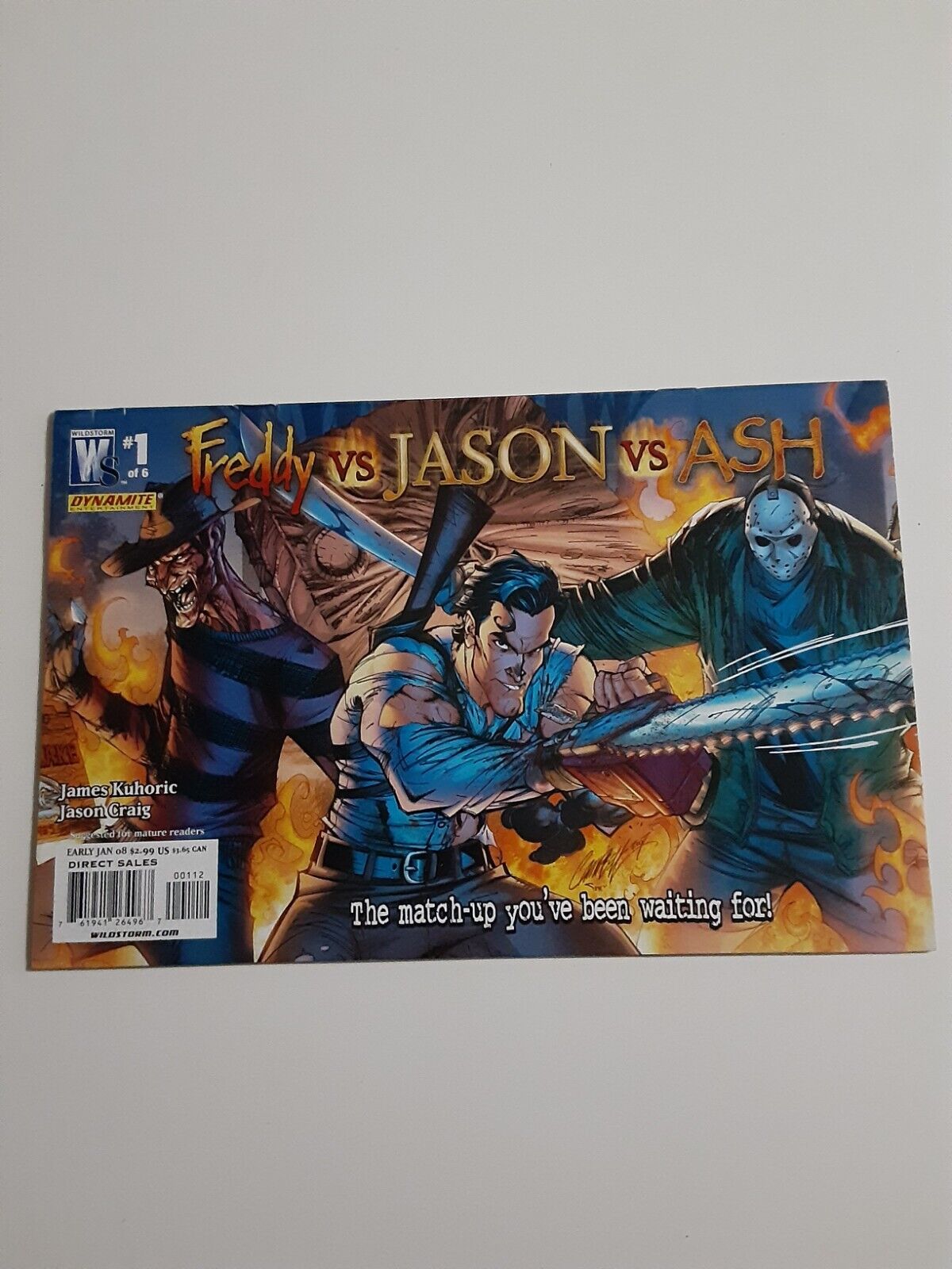 Vintage Freddy vs Jason vs Ash #1 J Scott Campbell 2nd Print Variant Wildstorm 