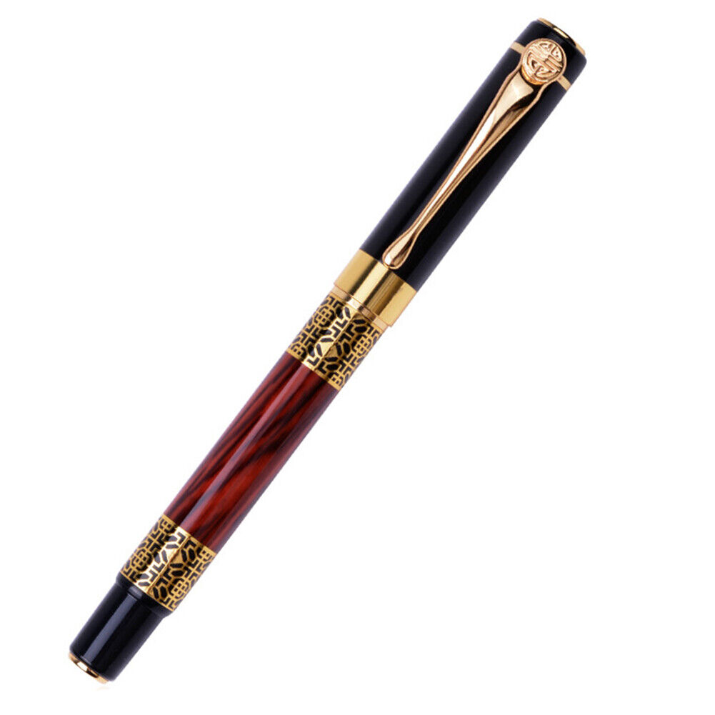 Metal Ink-Refill Fountain Pen Signature Smooth Writing Calligraphy Business 