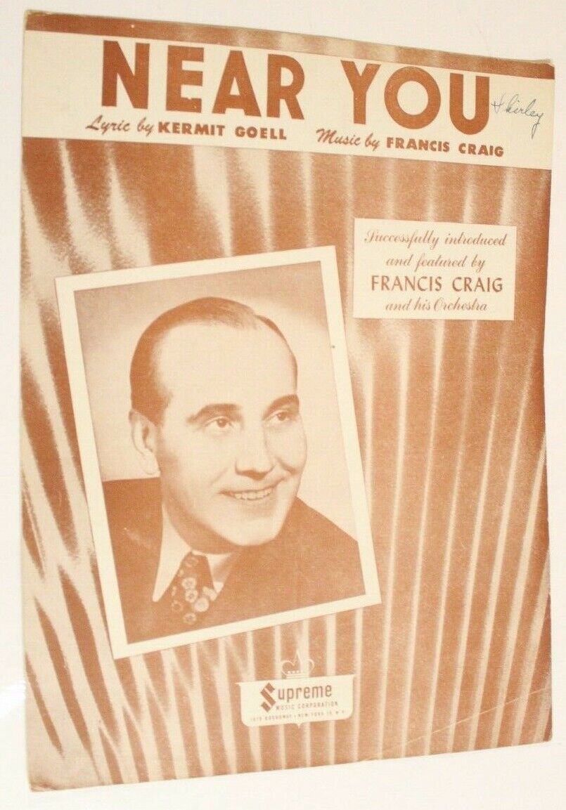 Vintage Near You Sheet Music 1947