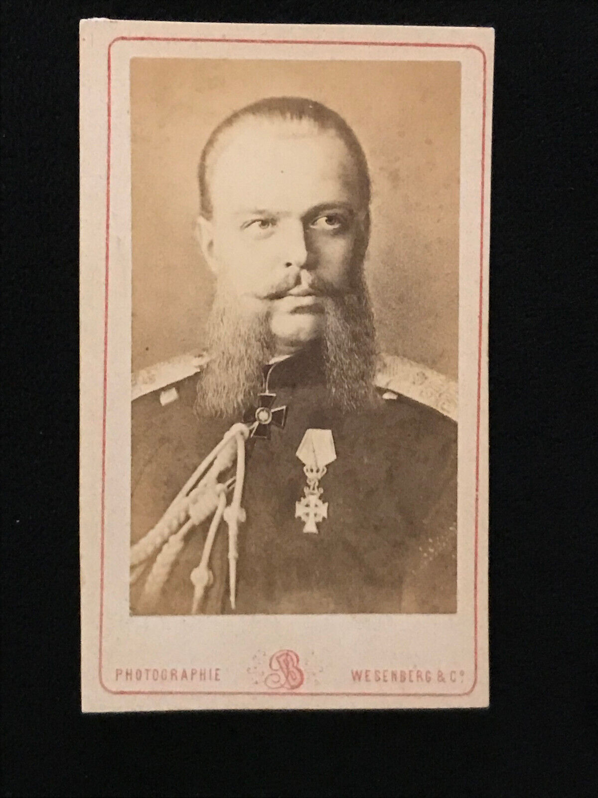 Original CDV Emperor Russia Alexander III Russian Czar antique photo Wesenberg